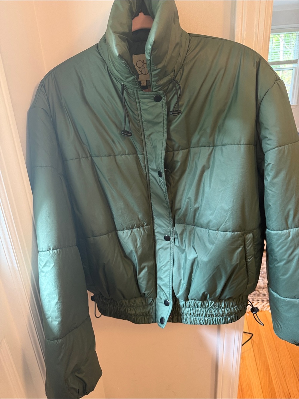 Chaser xs cropped puffer army green